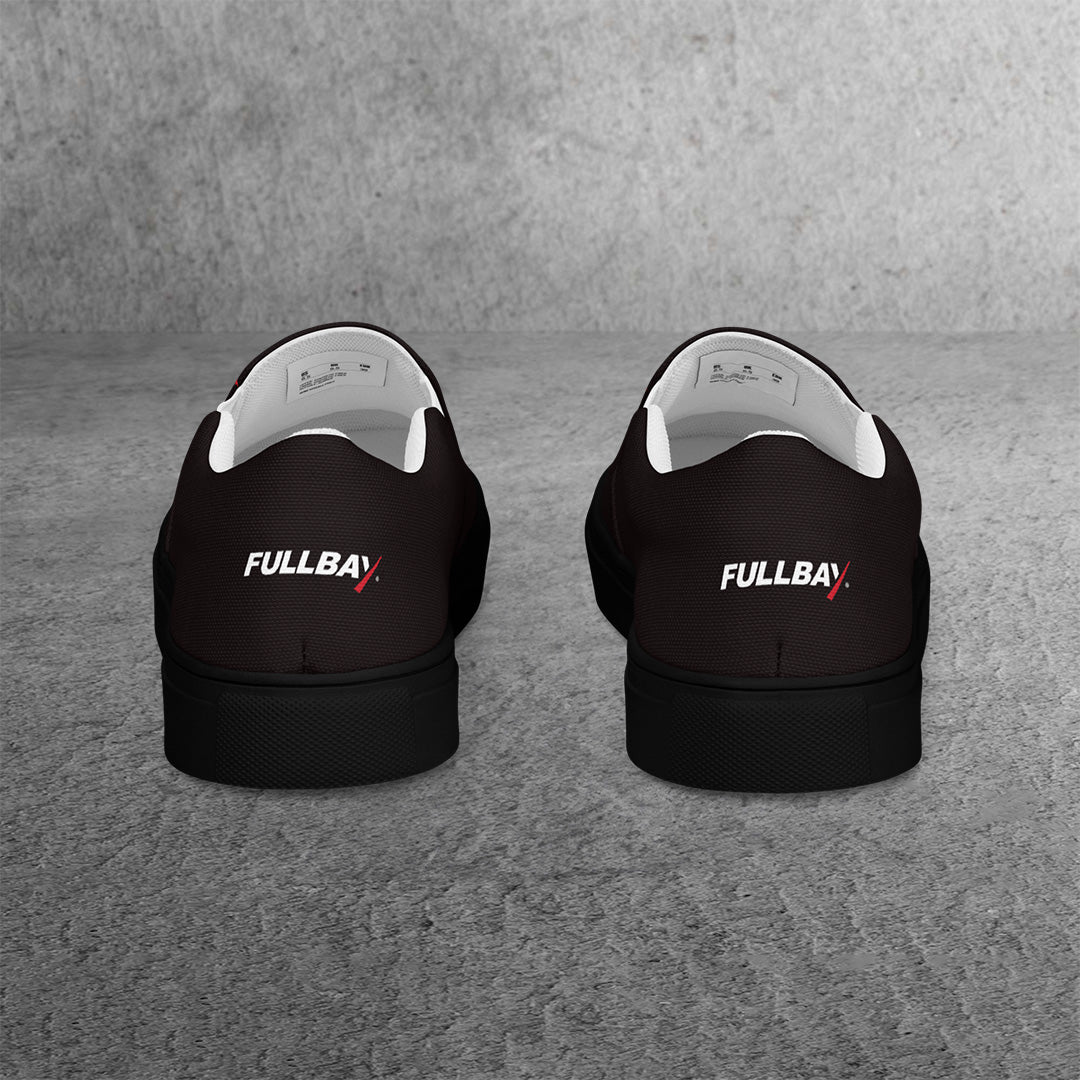 Men’s black slip-on canvas shoes
