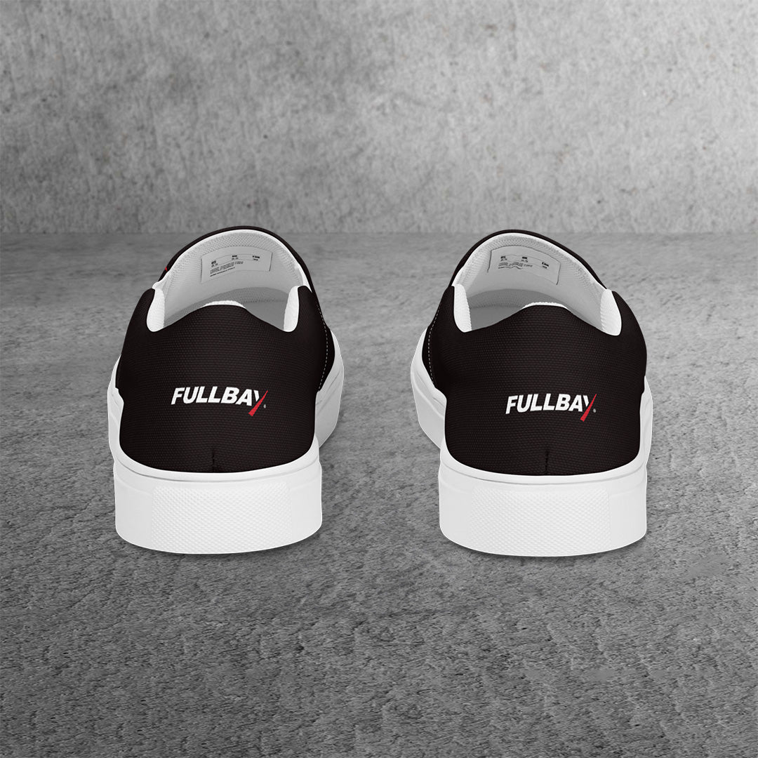 Women’s black slip-on canvas shoes