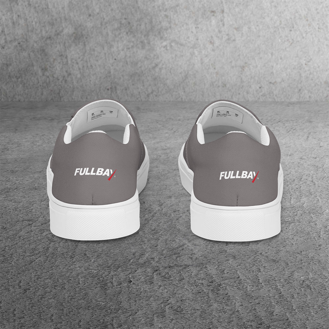 Women’s gray slip-on canvas shoes