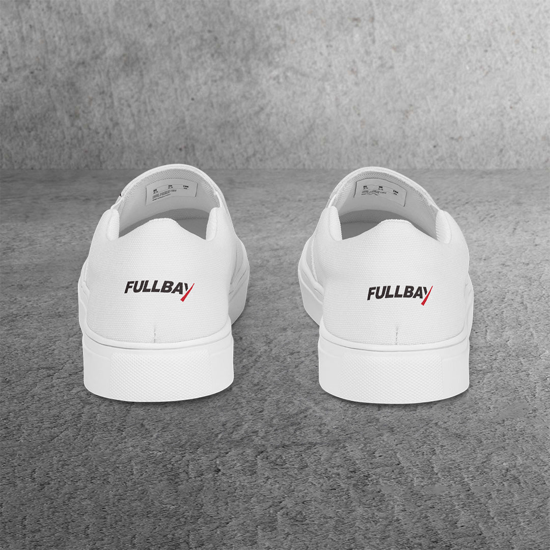 Women’s white slip-on canvas shoes