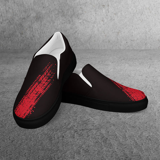 Men’s black slip-on canvas shoes