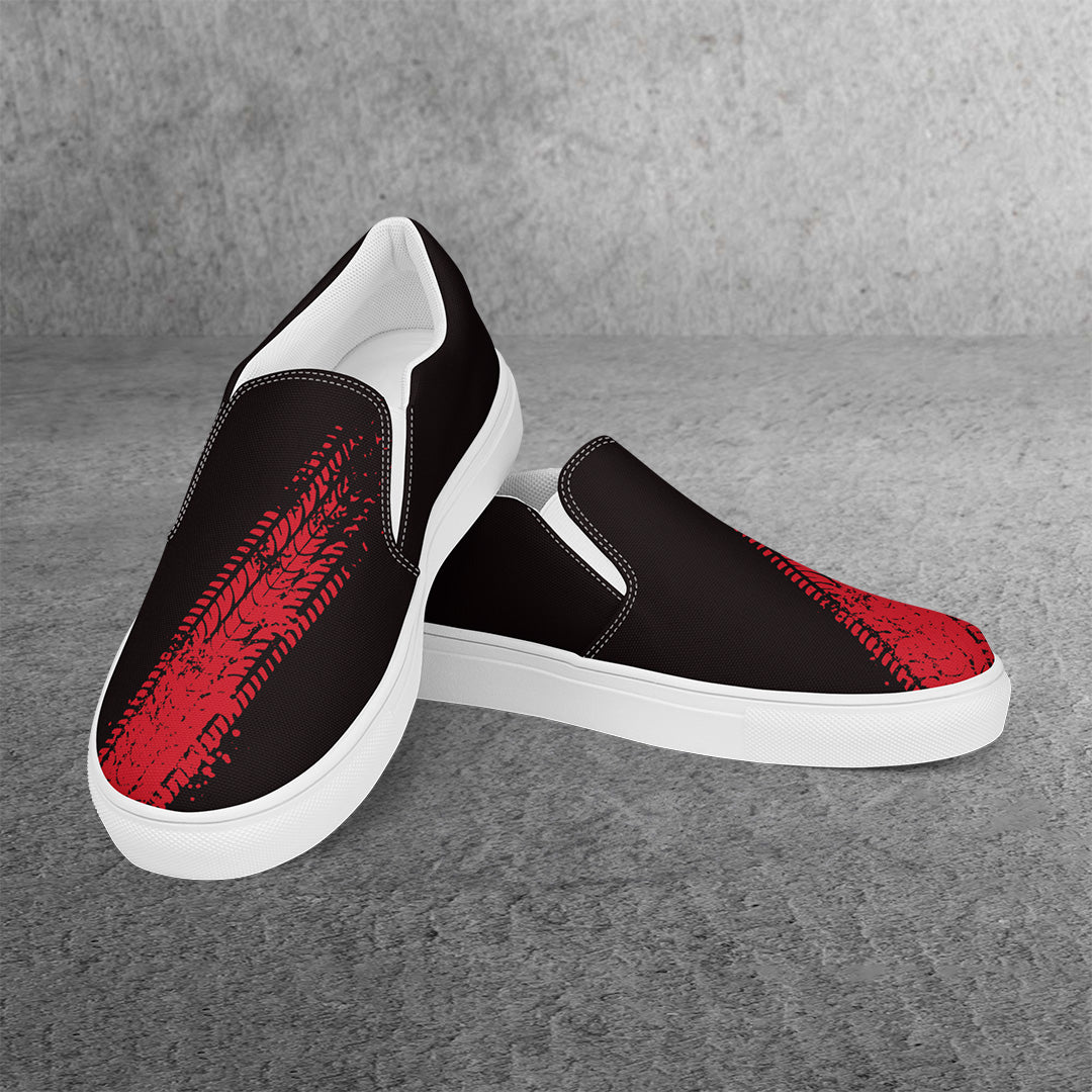 Women’s black slip-on canvas shoes