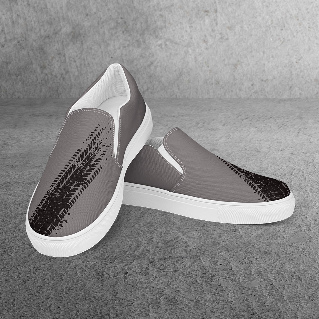 Women’s gray slip-on canvas shoes